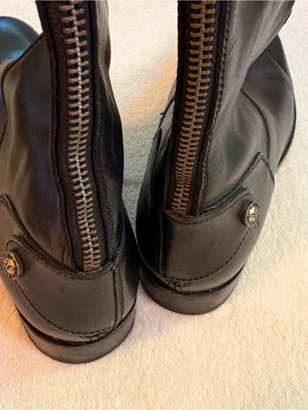 Frye Melissa 3471368 Black Leather Knee High Classic Riding Boots Sz 10